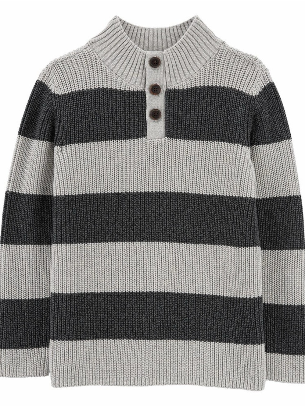 OshKosh B'gosh Gray & Charcoal Striped Crewneck Sweater